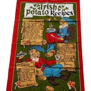 NEW Irish Linen/Cotton Tea Towel ~ Irish Potato Recipes 18"x27.5"